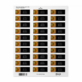 Étiquette Tournesol rustique sur la Barre (Feuille entière)