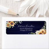 Étiquette Tournesols de mariage d'automne (En situation)