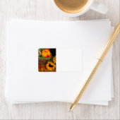 Étiquette Tournesols de récolte d'automne (En situation)