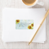 Étiquette Tournesols, Faire-part de mariage (En situation)