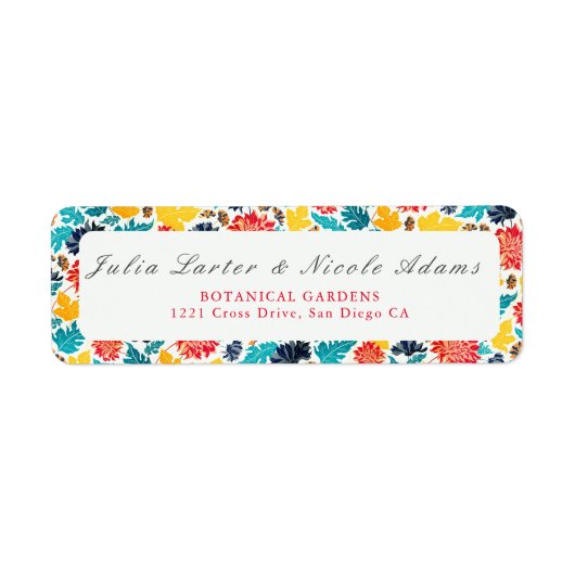 Étiquette Tournesols Jaune Bleu Naturel Aquarelle Mariage (Devant)