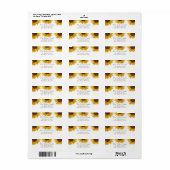 Étiquette Tournesols rustiques Or Points Adresse de retour (Feuille entière)