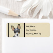 Étiquette Toy Fox Terrier Peinture - Cute Original Dog Art (En situation)