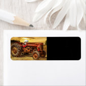 Étiquette Traceur de la ferme rouge (En situation)