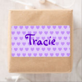 Étiquette Tracie en violet (En situation)
