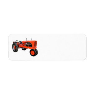 Étiquette Tracteur vintage reconstitué