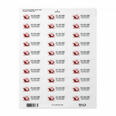 Étiquette Traditional Christmas Tree Family Address Label (Feuille entière)