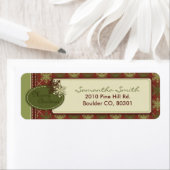 Étiquette traditionnel de retour de Noël (En situation)