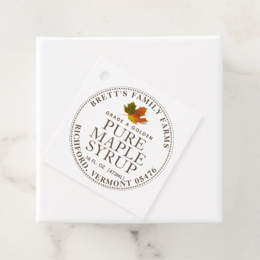 Étiquette traditionnel de sirop d'érable Balise Kr (En situation)