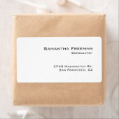 Étiquette Traditionnel Propre Minimaliste Blanc (En situation)