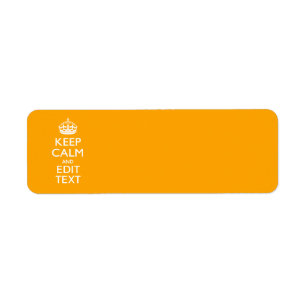 Étiquette Traffic Yellow Background Keep Calm And Your Text