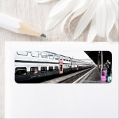 Étiquette Train à la station en Suisse (En situation)