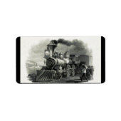 Étiquette Train à vapeur vintage (Devant)