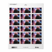 Étiquette Train de fret flamboyant (Feuille entière)