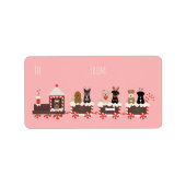 Étiquette Train de Noël de chien (Devant)