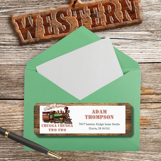 Étiquette Train Deuxième fête d'anniversaire Chugga Chugga D