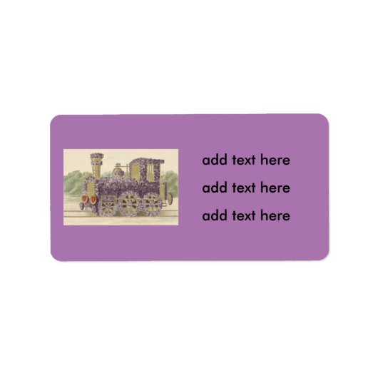 Étiquette Train Flower Daisy Heart (Devant)