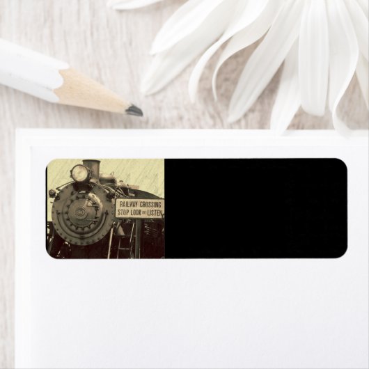 Étiquette Train rustique (En situation)