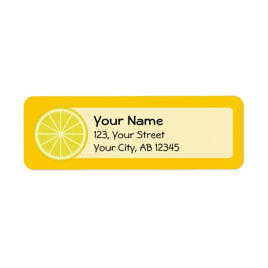 Étiquette Tranche de citron (Devant)