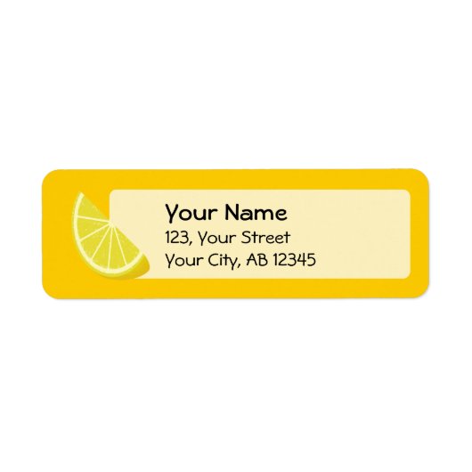 Étiquette Tranche de citron (Devant)