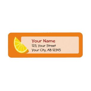 Étiquette tranche orange