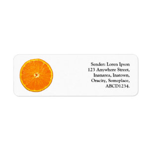Étiquette tranche orange