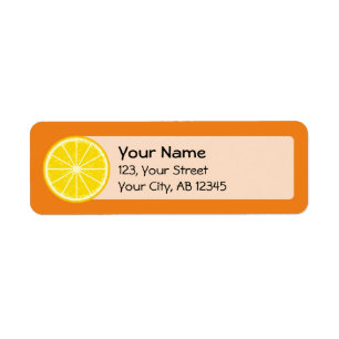 Étiquette tranche orange
