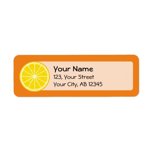Étiquette tranche orange (Devant)