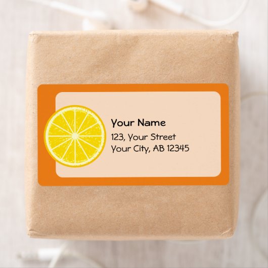 Étiquette tranche orange (En situation)