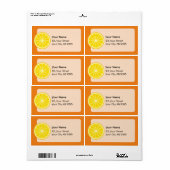 Étiquette tranche orange (Feuille entière)