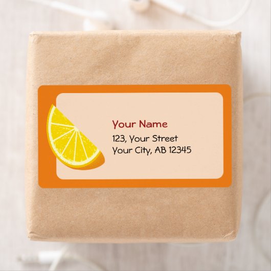 Étiquette tranche orange (En situation)