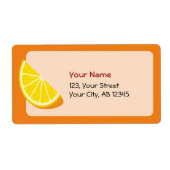 Étiquette tranche orange (Devant)