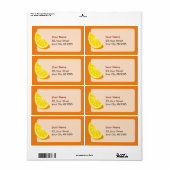 Étiquette tranche orange (Feuille entière)