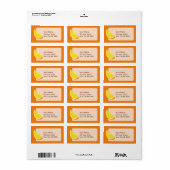Étiquette tranche orange (Feuille entière)