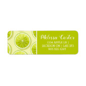 Étiquette Tranches de chaux sur Jaune clair (Devant)