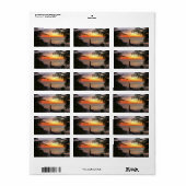 Étiquette Tranquille Hawaiian Tropical Island Beach Sunset (Feuille entière)