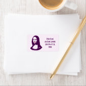Étiquette Transparent Pop Art Mona Lisa Adresse Table (En situation)