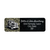 Étiquette Transport Camo Camo de transport de fret Adresse d (Devant)