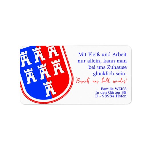 Étiquette Transylvania (Devant)