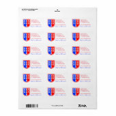 Étiquette Transylvanie (Feuille entière)