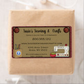 Étiquette Travaux Manuels de Couture de Campagne Primitive E (En situation)