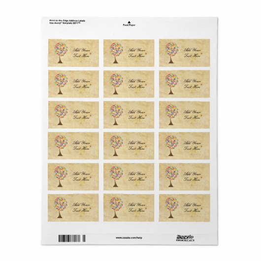 Étiquette Tree of Life (Feuille entière)