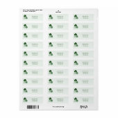 Étiquette Trèfle minimaliste Simple Vert (Feuille entière)