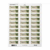 Étiquette Trèfle vert élégant de la Saint-Patrick (Feuille entière)