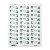 Étiquette Trèfles verts et or (Feuille entière)