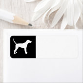 Étiquette trek walker coonhound blanc silo (En situation)