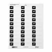 Étiquette trek walker coonhound blanc silo (Feuille entière)