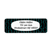 Étiquette Trellis moderne du milieu du siècle (Devant)