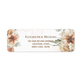 Étiquette Trending Terracotta Pampas Grass Mariage (Devant)