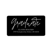 Étiquette Trendy Modern Calligraphy Graduation  (Devant)